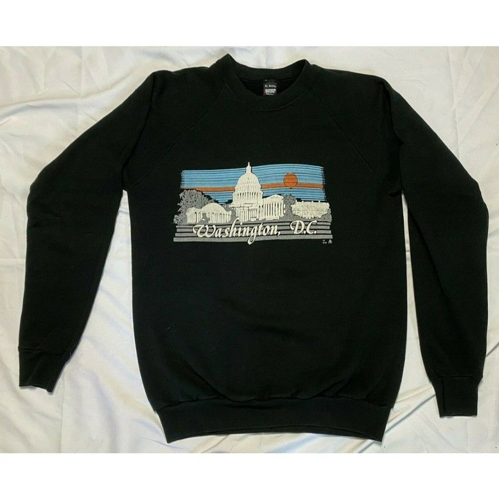 1988 Vintage Washington DC Sweat Shirt 80s punk Whitehouse Xlg Nicely Worn